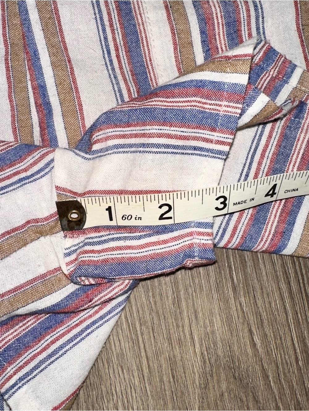 Shorts Jumpsuit Romper Red, Blue and White Striped Shorts Size Small - Picture 4 of 7